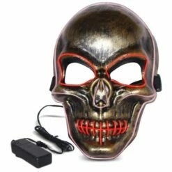 Purge Skeleton Light Up LED Mask - Red LED Colour