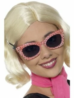 50s Style Polkadot Ladies Specs Smiffys Fancy Dress 31146