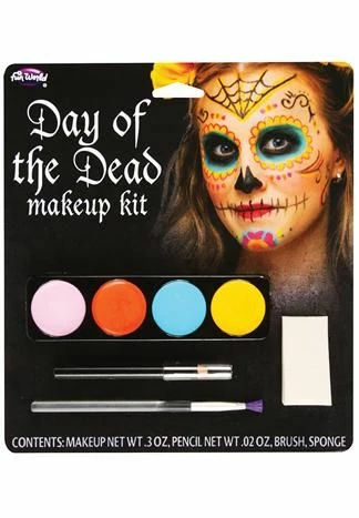 Day Of The Dead Makeup Kit Sugar Skull FW-5618-FS 1 Day Of The Dead Makeup Kit Sugar Skull FW-5618-FS