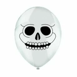 Balloon Skull White Latex Balloon Pack Of 6