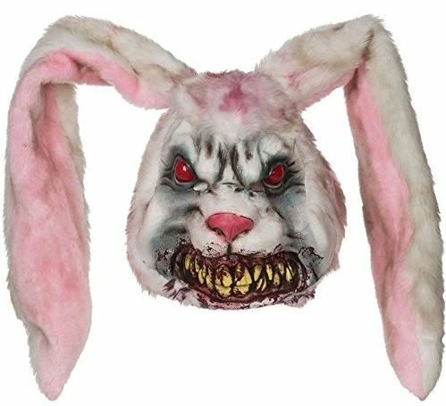 White Evil Scary Rabbit Mask BM465 1 White Evil Scary Rabbit Mask BM465