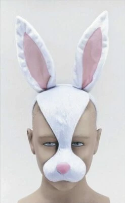 Bunny Easter Face Mask Half Face Noise JW Fancy Dress