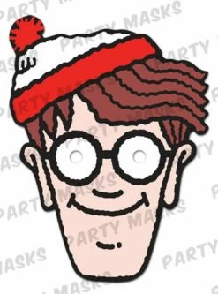Wheres Wally Character Paper Mask